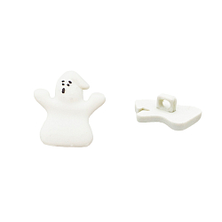 Осень, Хэллоуин Пуговицы-фигурки 'Привидения' пластик, 3шт/упак, Buttons Galore & More