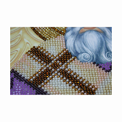 АА-121 Набор для вышивки бисером на натуральном художественном холсте 'Святой Афанасий' 23*30см