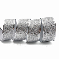 QR-006 Лента упаковочная (с глиттером) серебро 5см*10м