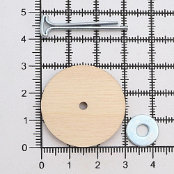 Набор креплений: диск из фанеры 30мм (30шт), Т-шплинт 2,5*25мм (15шт), шайба 4*12мм (30шт)