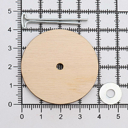 Набор креплений: диск из фанеры 40мм (30шт), Т-шплинт 2,5*28мм (15шт), шайба 4*12мм (30шт)