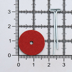 Набор креплений: диск фибры 18мм (10шт), Т-шплинт 2*25мм (5шт)