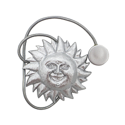 Подхват магнитный для штор 'солнце' 8918, упак(2шт), серебряный