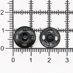 0300-5100 Кнопка пришивная PBM-2 мет. 12мм, черный (36шт)