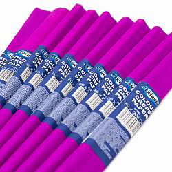 89481 Набор цветной креповой бумаги для декоративных работ, 50*200cм, растяжение 20%, плотность 17г/м3,10шт, цикламен