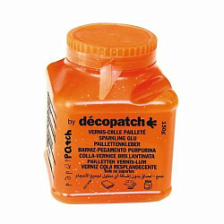 Клей-лак с блестками д/декопатча Decopatch-Paper Patch, 150 гр, уп/оранж