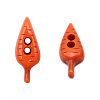 Б30 (3.02-1362-22) Пуговица 'Морковка' 35L (22мм) 2 прокола, пластик оранжевый