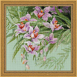 1401 Набор для вышивания Riolis 'Тропические орхидеи', 34*34 см