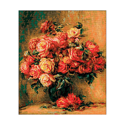 Наборы для вышивания крестом 1402 Набор для вышивания Риолис по мотивам картины Пьера Огюста Ренуара 'Букет роз', 40*48 см