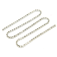 ЦС001СЦ2 Стразовые цепочки (серебро), цвет: белый, размер 2 мм, 30 см/упак.