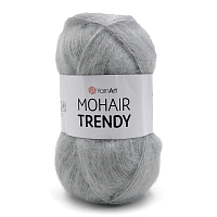 Пряжа YarnArt 'Mohair trendy' 100гр 220м (50% мохер, 50% акрил) (113 светло-серый)
