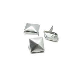 53941 Украшение на 2-х шипах 'Пирамидка' 8*8мм металл, серебро BIG