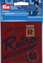 926039 Термоаппликация 'RETRO' красный/синий 1шт Prym