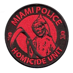 AD1018Термоаппликация 'Полиция Майами', d 8 см, Hobby&Pro