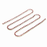ЦС006СЦ2 Стразовые цепочки (серебро), цвет: розовый, размер 2 мм, 30 см/упак.
