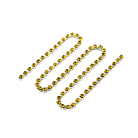 ЦС008СЦ3 Стразовые цепочки (серебро), цвет: желтый, размер 3 мм, 30 см/упак.
