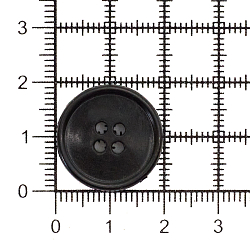 КЛ20-4 Пуговица для спецодежды 32L (20мм) 4 прокола, ПП, черный