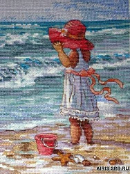 65078-DMS Набор для вышивания Dimensions 'Девочка на берегу', 13x18 см
