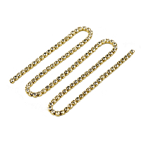 ЦС001ЗЦ2 Стразовые цепочки (золото), цвет: белый, размер 2 мм, 30 см/упак.