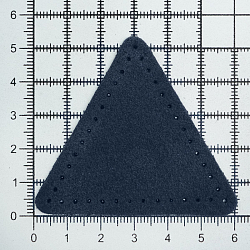 59116 Заплатки пришивные из замши, треугольник равносторонний 6см с перфорацией, 2шт/упак, 100% кожа