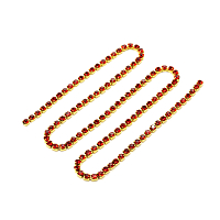 ЦС007ЗЦ2 Стразовые цепочки (золото), цвет: красный, размер 2 мм, 30 см/упак.