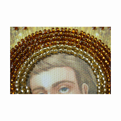 ААМ-117 Набор для вышивки бисером на натуральном художественном холсте 'Святой Фома' 10*15см