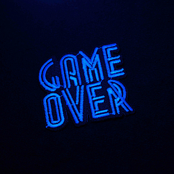 Термоаппликация светящаяся в темноте 'Game Over', Hobby&Pro
