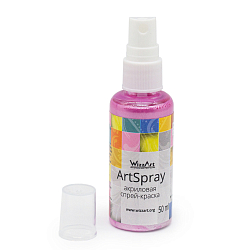 Спрей-Краска ArtSpray, розовая органза/перламутровый 50мл Wizzart