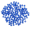 2017 Бусины пластиковые, акрил, прозрач. в цвете, граненый биконус, 8мм, 25гр, Astra&Craft 30 синий