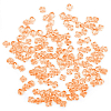 2017 Бусины пластиковые, акрил, прозрач. в цвете, граненый биконус, 8мм, 25гр, Astra&Craft 49 оранжевый