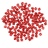 2017 Бусины пластиковые, акрил, прозрач. в цвете, граненый биконус, 8мм, 25гр, Astra&Craft 7 ярко-красный