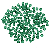 2017 Бусины пластиковые, акрил, прозрач. в цвете, граненый биконус, 8мм, 25гр, Astra&Craft 59 темно-зеленый