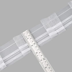 C93M Тесьма шторная 10м, ширина 6см, 1/2 'Бантовая складка' (2 ряда петель, 2 шнура), прозрачный ТУ