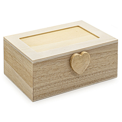 LYE015979 Шкатулка деревянная с сердечком (павловния/фанера из тополя), 12*8*5см