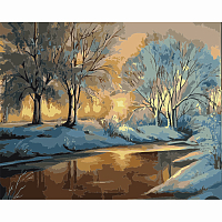 S108 - Набор для рисования по номерам 'Зимний пейзаж', 40*50см, Cristyle