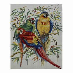 GZ071 Мозаика на деревянной основе 'Попугаи', 40*50см