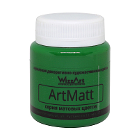 Краска акриловая, матовая ArtMatt, зелёный, 80мл, Wizzart