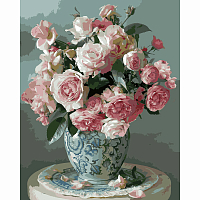 S112 - Набор для рисования по номерам 'Букет нежных роз', 40*50см, Cristyle